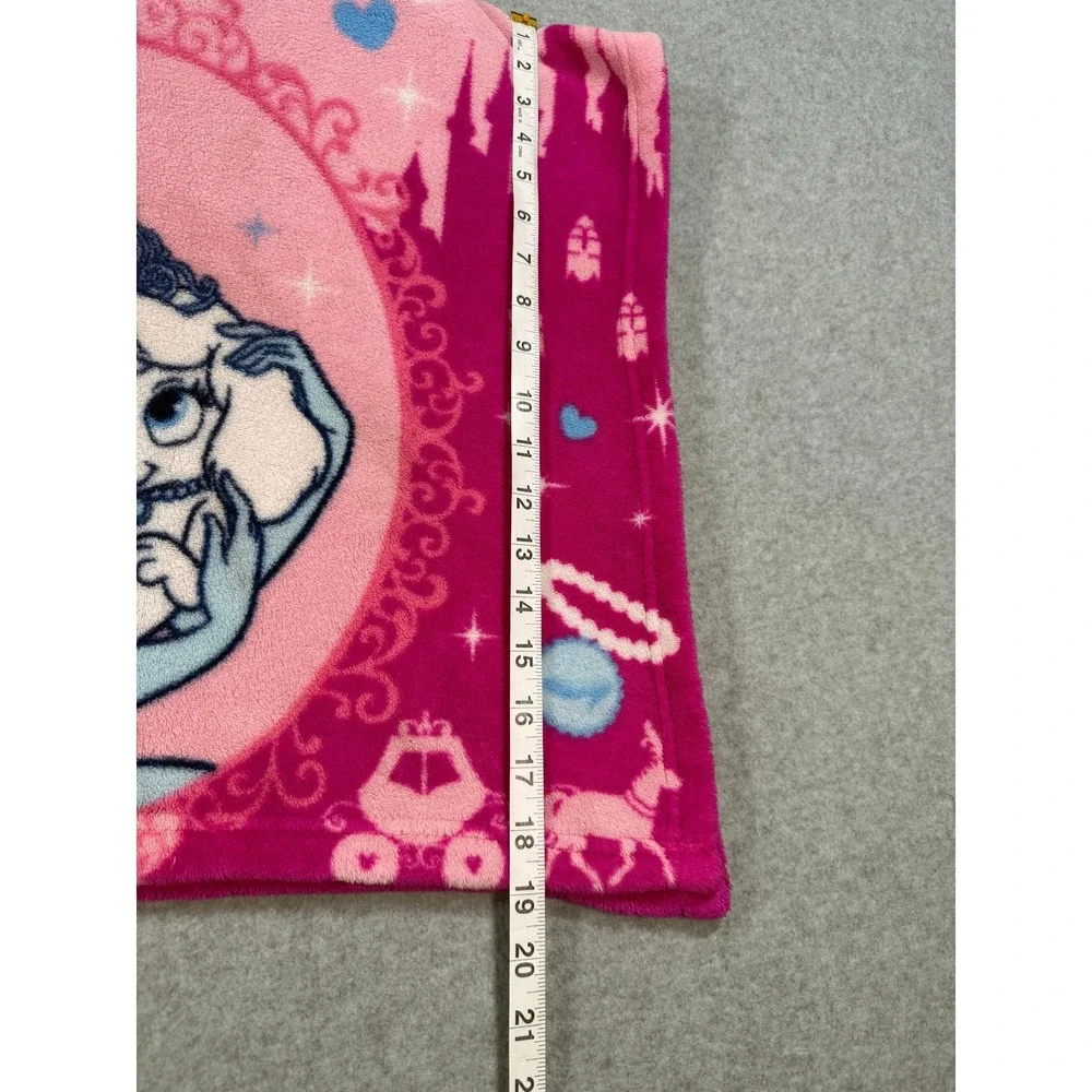 Disney Princess Cinderella Fleece Hooded Poncho Kids Girl Pink Bunny Ears Easter - Picture 6 of 13